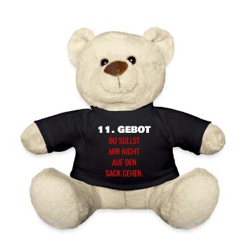 11. Gebot DU SOLLST MIR NICHT AUF DEN SACK GEHEN - Teddy - Schwarz - Vorne