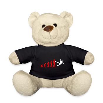 Chemise de handball Evolution idée cadeau rouge blanc - Nounours - noir - Devant