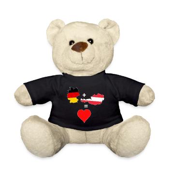 Deutschland Österreich Geschenk - Teddy - Schwarz - Vorne