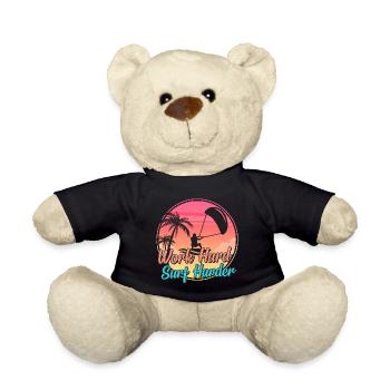 Travailler dur Surf Harder: Kite Kiteboard Kiteboarding - Nounours - noir - Devant