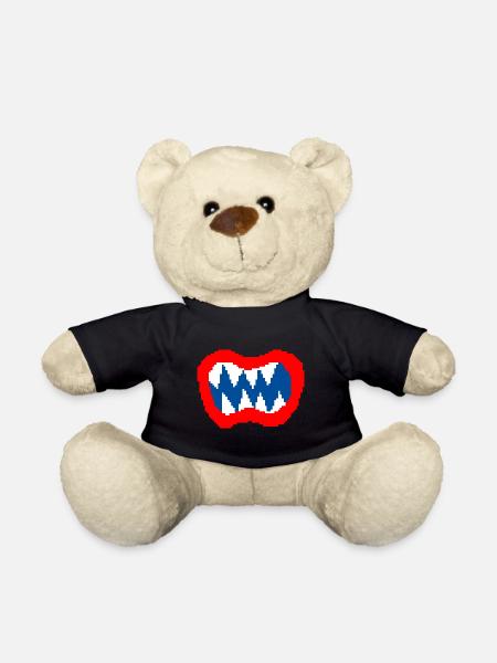 bowser jr pixel - Teddy Bear - black
