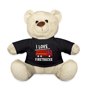 Fire engine fire engine - Teddy Bear - black - Front