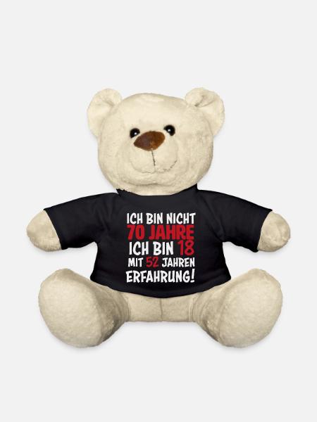 70. Geburtstag 70 Jahre Geschenk - Teddy - Schwarz