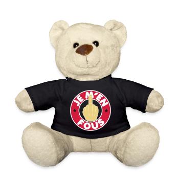 Je m'en fous - Nounours - noir - Devant