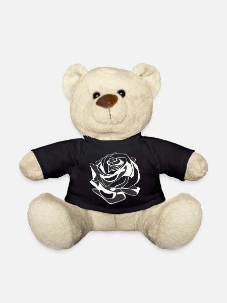 rose - Teddy Bear - black