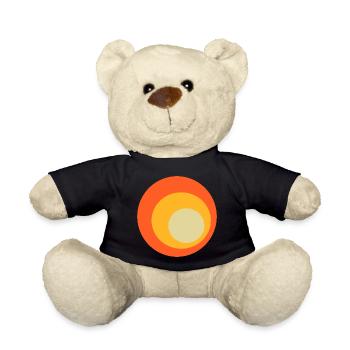 70er Jahre Kreise Muster - Teddy - Schwarz - Vorne