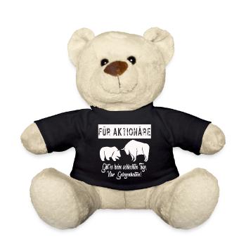Aktien Börse WallStreet Investieren Investor - Teddy - Schwarz - Vorne