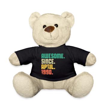 Awesome Since April 1990 - Teddy Bear - black - Front