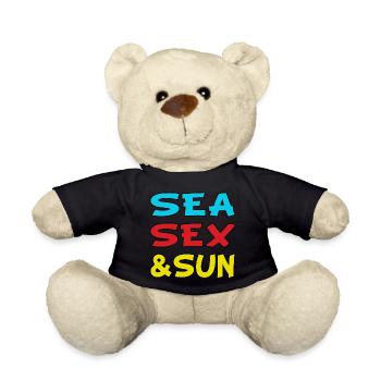 sea sex and sun - Teddy Bear - black - Front