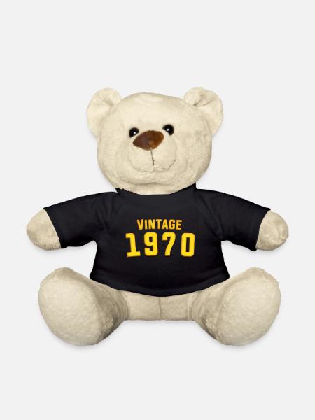 Vintage 1970s - Teddy Bear - black