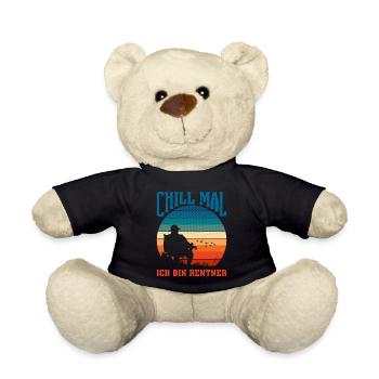 Chill mal in bin Rentner Ruhestand Pension Rente - Teddy - Schwarz - Vorne