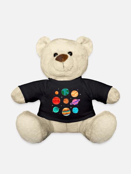 Solar system with planets solar system universe - Teddy Bear - black