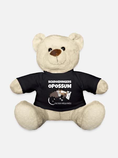 Schrödinger's Opossum (Schrödinger's cat) without box - Teddy Bear - black