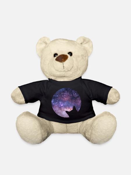 Weltraum Katze starrt ins All - Teddy - Schwarz