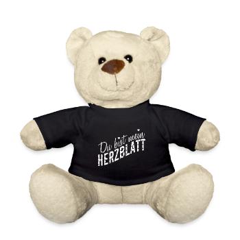 DU BIST MEIN HERZBLATT - Teddy - Schwarz - Vorne