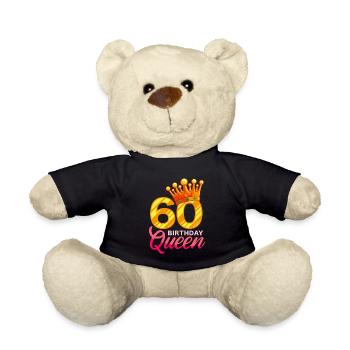 60e anniversaire de la reine anniversaire - Nounours - noir - Devant