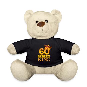 60 Jahre Birthday King - Teddy - Schwarz - Vorne