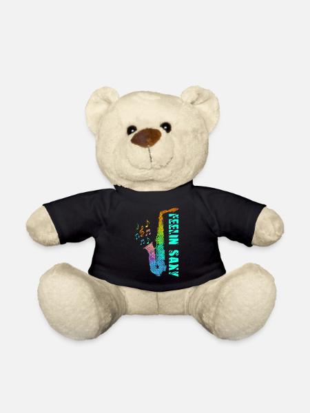Feelin Saxy Saxophone - Teddy Bear - black