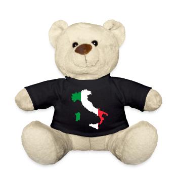 Italy Flag Map Gift Idea - Teddy Bear - black - Front