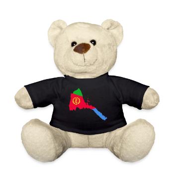 Eritrea Flag Map Gift Idea - Teddy Bear - black - Front