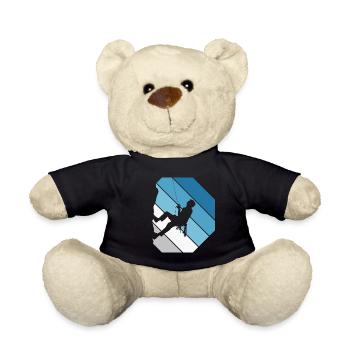 Mountaineering Climbing Gift Bouldering Retro Cool - Teddy Bear - black - Front