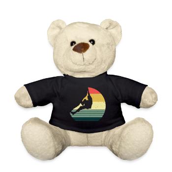 Mountaineering Climbing Gift Bouldering Retro Cool - Teddy Bear - black - Front