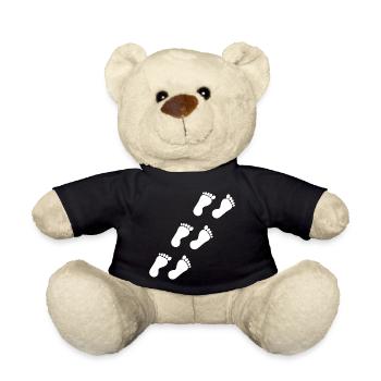 Fuß Füße Fußpflege Podologie Geschenk Geschenkidee - Teddy - Schwarz - Vorne