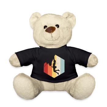 Mountaineering Climbing Gift Bouldering Retro Cool - Teddy Bear - black - Front