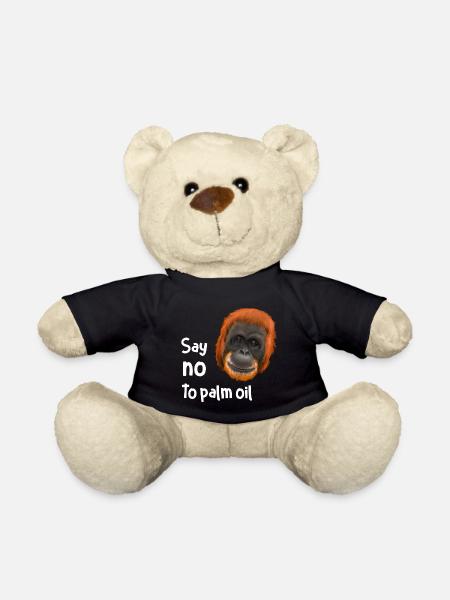 Monkey Ape Orang Utan - say no to palm oil - Teddy Bear - black