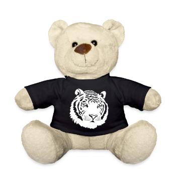 Starker Tiger im Dschungel – Wildkatzen Design - Teddy - Schwarz - Vorne