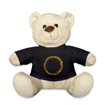 Circle line brush in gold - Teddy Bear - black - Front