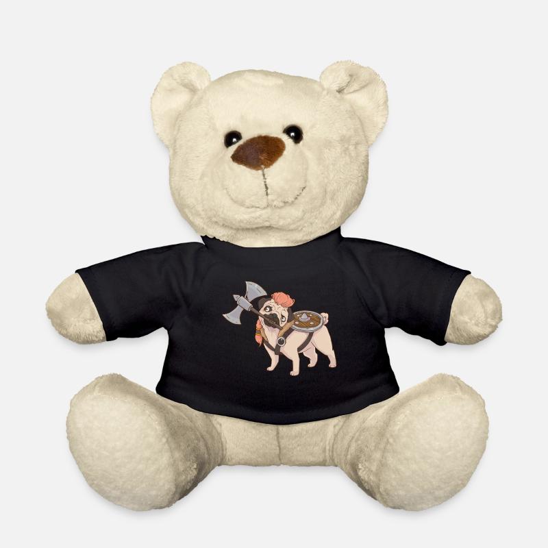 Netter Wikinger Mops Hundeliebhaber Wikinger - Teddy - Schwarz