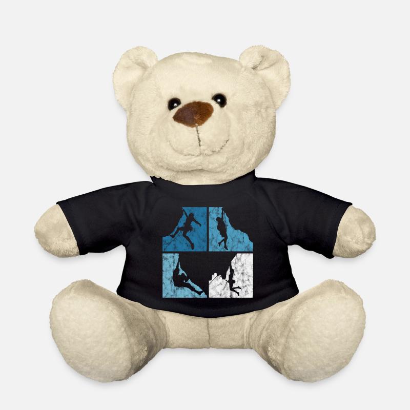 Bergsteigen Retro Klettern Bouldern Berg Geschenk - Teddy - Schwarz