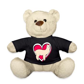 Valentin Lama Alpaga Love Girls Enfants - Nounours - noir - Devant