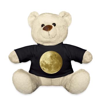 Moon in gold - Teddy Bear - black - Front