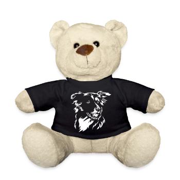 Tête de Border Collie « Black Edition » - Nounours - noir - Devant