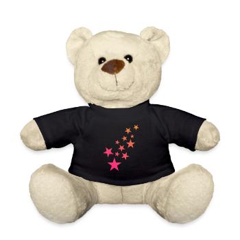 Stern Sternchen Muster Dekoration - Teddy - Schwarz - Vorne