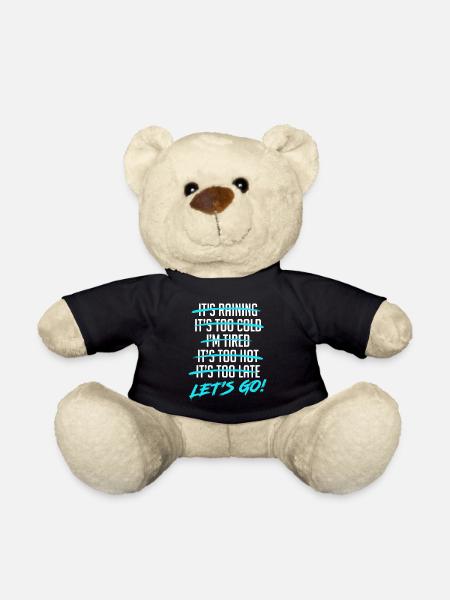 Keine Ausreden laufen Marathon Training Spruch - Teddy - Schwarz