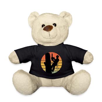 Arborist Tree Climber Climbing Vintage Rétro - Nounours - noir - Devant