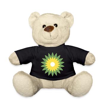 flower - Teddy Bear - black - Front
