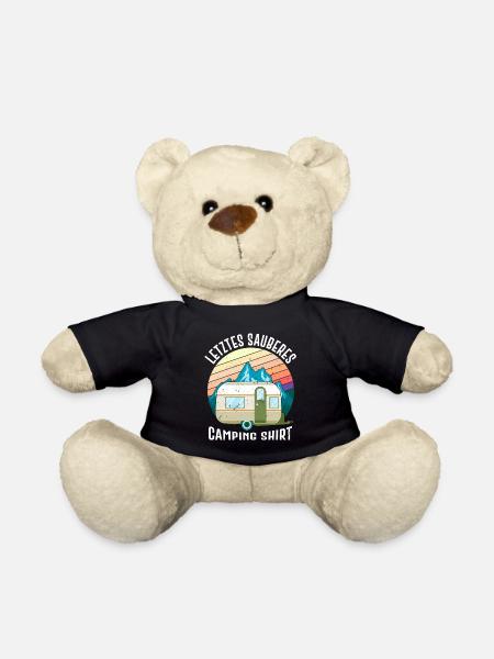 Letztes sauberes Campingshirt Wohnwagen Camper - Teddy - Schwarz