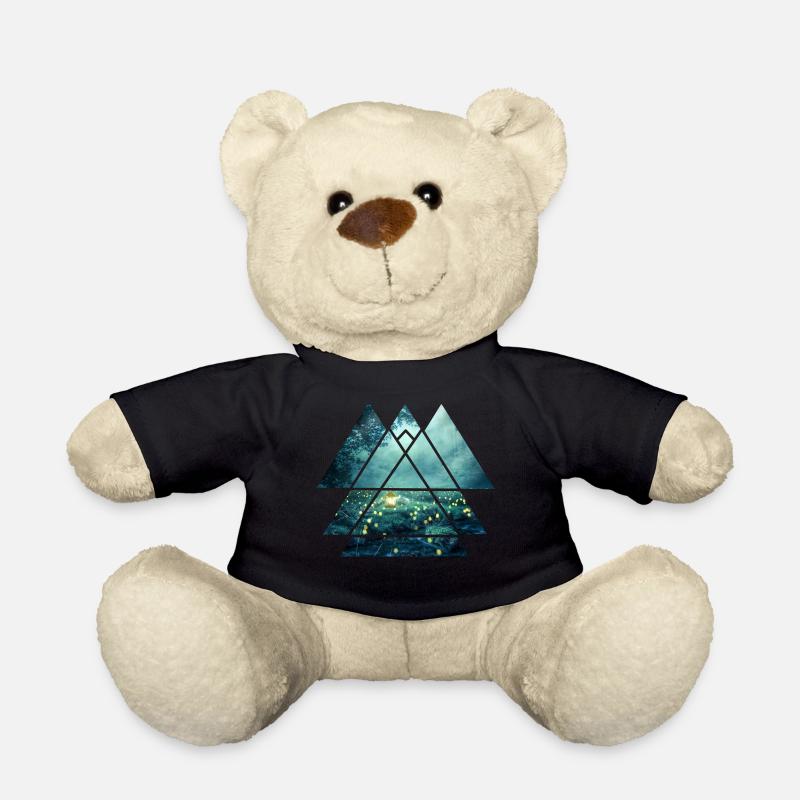 Abstract Forest Art - Teddy Bear - black
