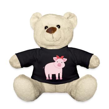 Schwein Schweine - Teddy - Schwarz - Vorne