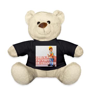 J'PEUX PAS, J'AI VISITE DE CHANTIER - Nounours - noir - Devant
