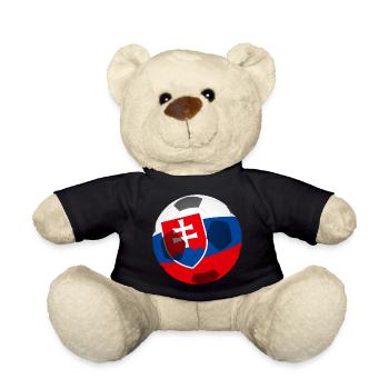 Modèle de drapeau de football Slovaquie - Nounours - noir - Devant
