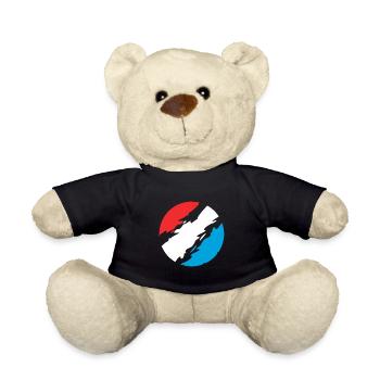 Luxembourg Colours Flag Flag - Teddy Bear - black - Front