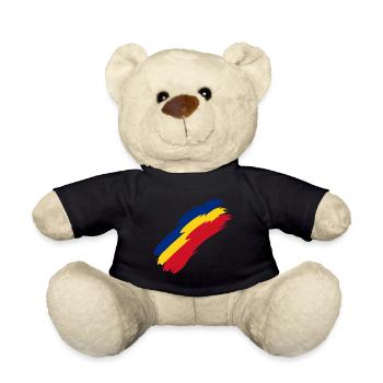 Romania Flag Colors - Teddy Bear - black - Front