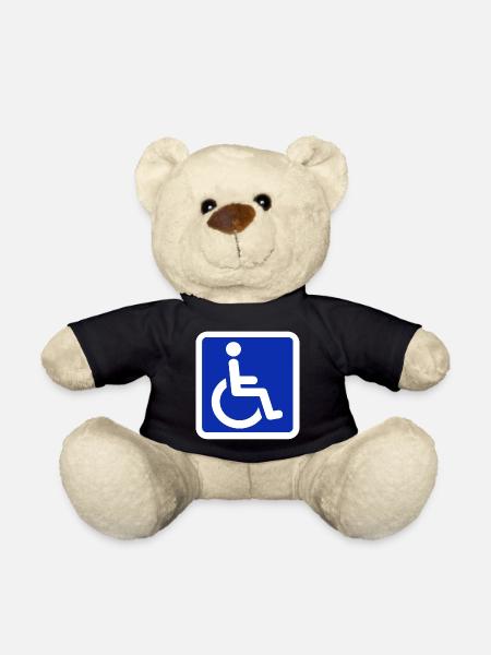 Standard Wheelchair Symbol for the Disabled # - Teddy Bear - black
