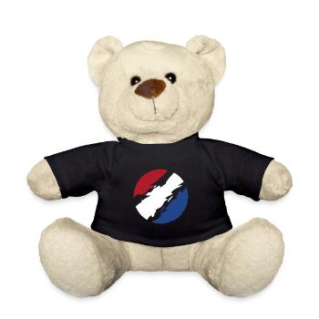 Netherlands Flag Flag Circle - Teddy Bear - black - Front