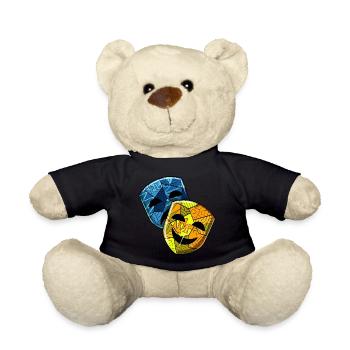 Streetart Masken Theater - Teddy - Schwarz - Vorne